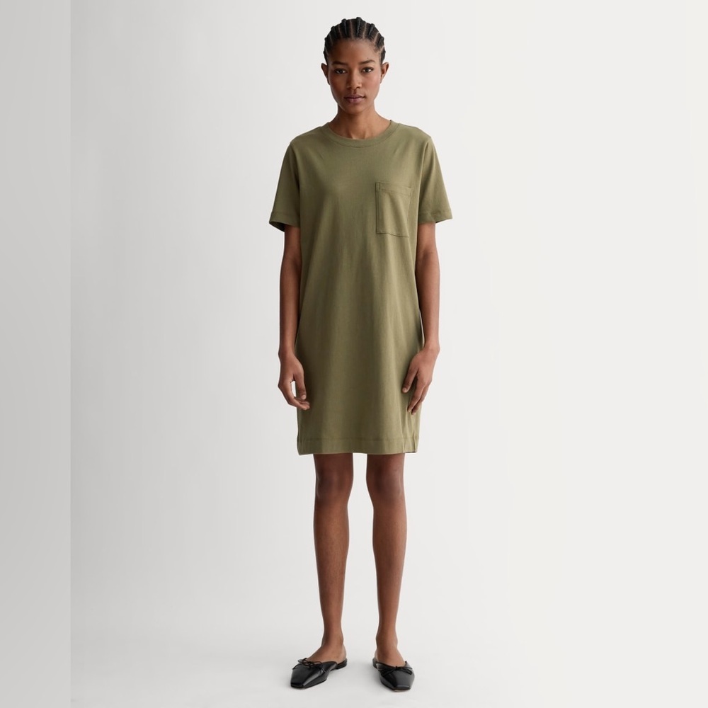 Everlane Cotton Weekend Tee Dress | XS | Kalamata